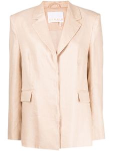 REMAIN blazer drapé en lin - Marron