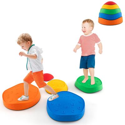 Balansstenen voor Kinderen Antislip Stapelstenen Rivierstenen Stapstenen tot 80 kg Belastbaar Rond