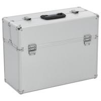 VidaXL Gereedschapskoffer 47x36x20 cm aluminium zilverkleurig