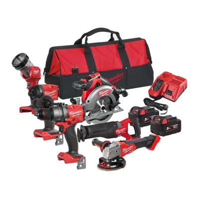Milwaukee M18 FUEL™ FPP6E3-502B Powerpack 6-delig 18V 5.0Ah in Transporttas - 4933480874