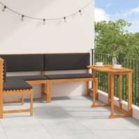 Tuinbankset 3 pcs Bruin Massief acaciahout