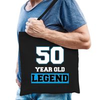 50 year old legend verjaardag cadeau tas zwart voor volwassenen - cadeau tas / Sarah / Abraham