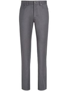 Zegna pantalon droit en laine - Gris