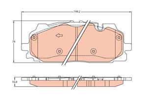 Remblokkenset, schijfrem TRW, u.a. fÃ¼r Audi, VW