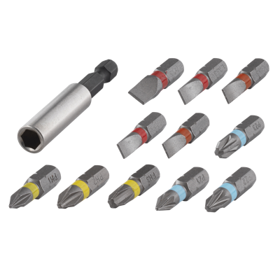 Wolfcraft Bit-set | Sleuf/kruiskop | PH/PZ | 12-delig | 1 set - 2445000