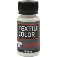 Creativ Company Textile color, glitter, transparant, 50 ml/ 1 fles