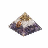 Orgonite Piramide Amethist/ Seleniet (70 mm) - thumbnail