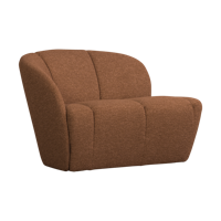 Woood Mojo 2-zits bankje arm links bouclé Roestbruin Melange