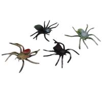 Griezelige spin speelfiguur - 4x - 10 cm - Halloween/Horror decoratie