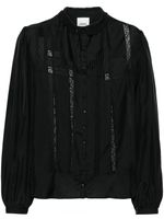 ISABEL MARANT blouse Zayen en soie - Noir - thumbnail