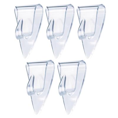 Tesa Powerstrips ophang haken - 5x - transparant - kunststof - 0,2 kg - voor tegels en glas Tesa Powerstrips ophang haken - 5x - transparant - kunststof - 0,2 kg - voor tegels en glas