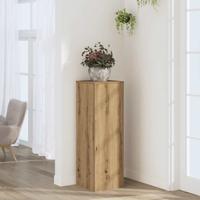 VidaXL Plantenstandaard 33x33x100 cm bewerkt hout artisanaal eiken