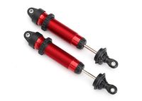 Shocks, GTR, aluminum (red-anodized) (fully assembled w/o springs) (front, threaded) (2) (TRX-8450R) - thumbnail