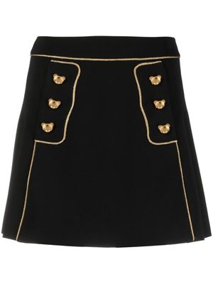 Moschino jupe trapèze à détail de corde - Noir