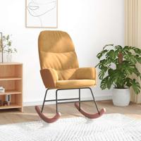 Schommelstoel fluweel bruin