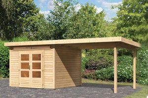 Woodfeeling | Tuinhuis Kandern 6 met Overkapping 3,2 | Onbehandeld