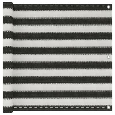 VidaXL Balkonscherm 90x300 cm hdpe antracietkleurig en wit