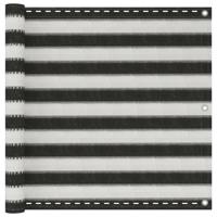 VidaXL Balkonscherm 90x300 cm hdpe antracietkleurig en wit