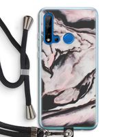 Roze stroom: Huawei P20 Lite (2019) Transparant Hoesje met koord