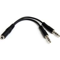 StarTech.com 3,5mm 4-pins naar 2x 3-pins 3,5mm Headset Verloopkabel F/M - thumbnail