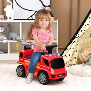 Kinderbrandweerwagen met Bellenpistool voor Kinderen 18-36 Maanden Rood