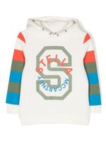 Stella McCartney Kids hoodie à bandes contrastantes - Blanc - thumbnail