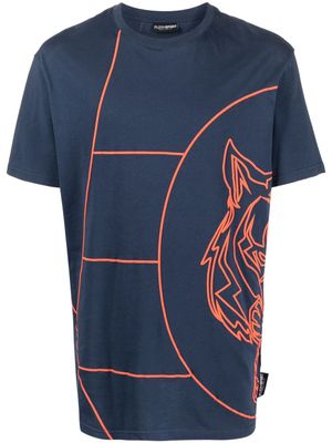 Plein Sport t-shirt en coton à imprimé graphique - Bleu