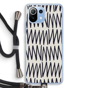 Marrakech Zigzag: Xiaomi Mi 11 Lite Transparant Hoesje met koord