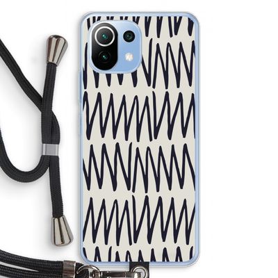 Marrakech Zigzag: Xiaomi Mi 11 Lite Transparant Hoesje met koord