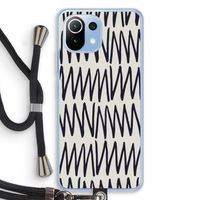 Marrakech Zigzag: Xiaomi Mi 11 Lite Transparant Hoesje met koord
