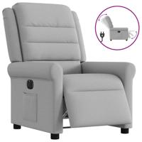 Fauteuil elektrisch verstelbaar stof wolk grijs