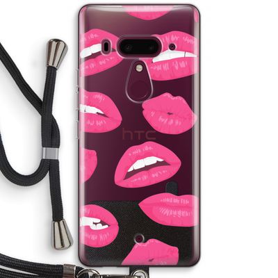 Bite my lip: HTC U12+ Transparant Hoesje met koord