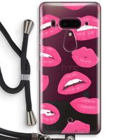 Bite my lip: HTC U12+ Transparant Hoesje met koord