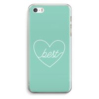 Best heart pastel: iPhone 5 / 5S / SE Transparant Hoesje