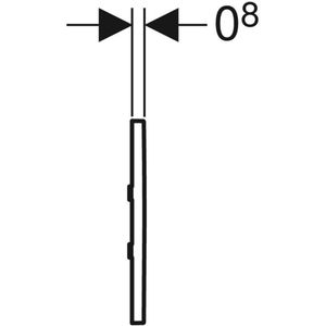 Geberit 116.027.KX.1 vervangingsonderdeel voor toiletspoeling Doortrekplaat Chroom