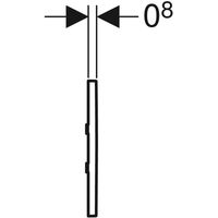 Geberit 116.027.KX.1 vervangingsonderdeel voor toiletspoeling Doortrekplaat Chroom - thumbnail