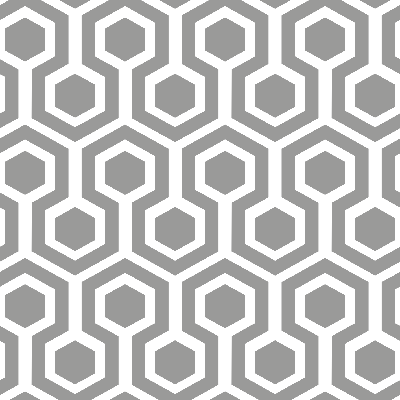Zeshoekig grijs patroon geometrisch behang