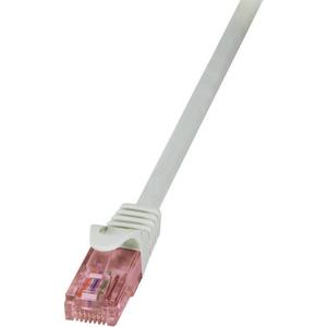 LogiLink CQ2032U RJ45 Netwerkkabel, patchkabel CAT 6 U/UTP 1.00 m Grijs Vlambestendig, Snagless 1 stuk(s)