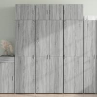 Opbergkast 70x42,5x225 cm bewerkt hout grijs sonoma eikenkleur