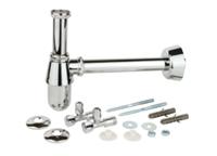 Kirchhoff Bassinflessenvangerset, 1 1/4" x 32 mm, met bevestiging en 2x haakse-kraan - 98800004 Kirchhoff Bassinflessenvangerset, 1 1/4" x 32 mm, met bevestiging en 2x haakse-kraan - 98800004