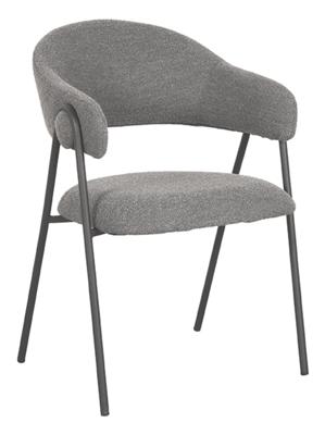 LABEL51 Eetkamerstoel 'Lowen' Bouclé, kleur Grijs