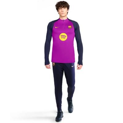 Nike FC Barcelona Strike Trainingspak 1/4-Zip 2025-2026 Felpaars Donkerblauw Goud