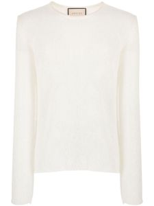 Gucci pull en maille ajourée - Blanc