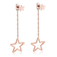 Cilla Jewels Dames oorhangers Edelstaal Rose Stars