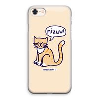 Miauw: iPhone 8 Transparant Hoesje