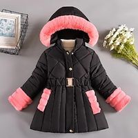 Kinderen Voor meisjes Dons Effen Kleur Actief School jas bovenkleding 2-12 jaar Lente Zwart Blozend Roze Paars Lightinthebox