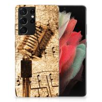 Samsung Galaxy S21 Ultra | Siliconen hoesje | met foto Bladmuziek
