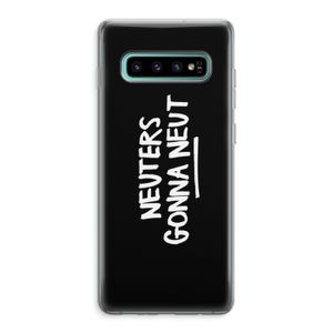 Neuters (zwart): Samsung Galaxy S10 Plus Transparant Hoesje