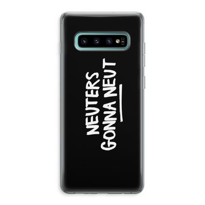 Neuters (zwart): Samsung Galaxy S10 Plus Transparant Hoesje