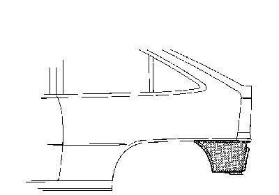 Plaatwerkdeel Kadett E 84- Achschrplaat 3730134